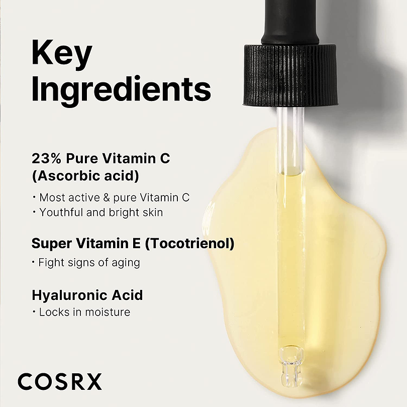 The Vitamin C 23 Serum (COSRX) -20ml Serum aclarante 23% vitamina C + Vitamina E + ácido hialurónico 13