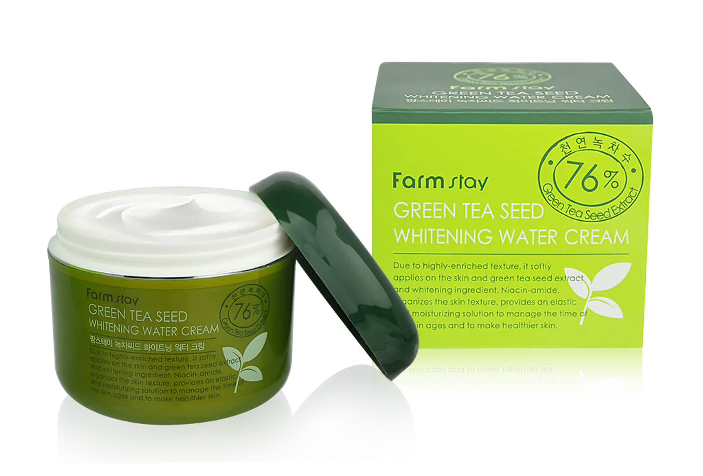 Pack Té Verde Tónico 350ml + Crema 100ml (Farm Stay) Set pieles mixtas con té verde 3