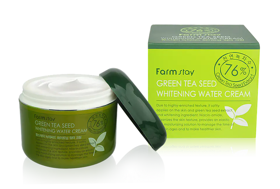 Pack Té Verde Tónico 350ml + Crema 100ml (Farm Stay) Set pieles mixtas con té verde 3