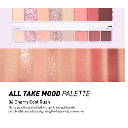 All Take Mood Palette 06 Cherry Cool Rush (Peripera) - Set de sombras de ojos