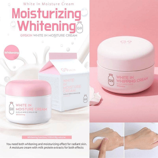 White in Whipping Cream (G9 Skin)  - 100ml Crema Aclarante e hidratante