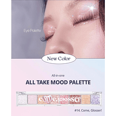 All Take Mood Palette 14 Come, Glosser (Peripera) - Paleta de sombras glitter