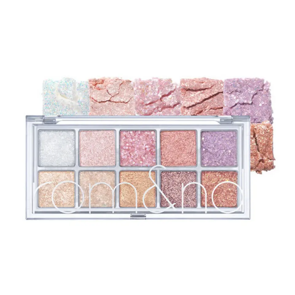 Better than Palette 00 Light & Glitter Garden (Rom&nd)  - Paleta de sombras glitter 7