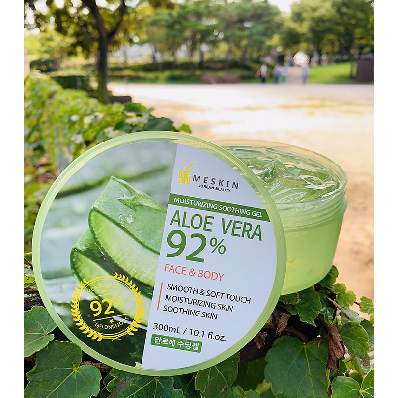 92% Aloe Vera Gel (MESKIN) - 300ml Gel 92% aloe vera multifuncional 6