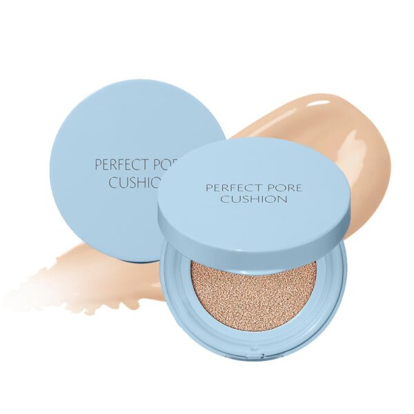 The Saem  Perfect Pore Cushion (The Saem) SPF50+ PA +++ Base líquida con esponja