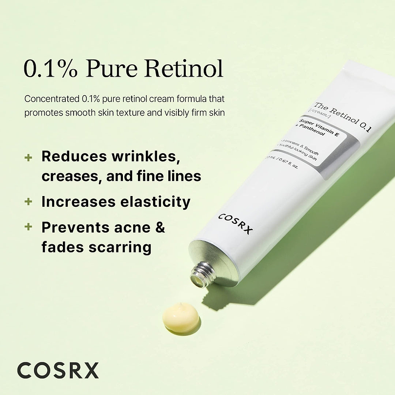 The Retinol 0.1 Cream (COSRX) - 20ml Crema antiedad con retinol al 0,1% 9