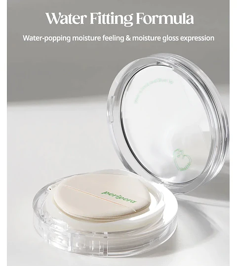 Mood Vegan Glow Cushion SPF50+ PA++++ (Peripera) Base ligera efecto iluminador