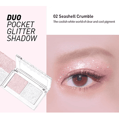 Duo Pocket Glitter Shadow 02 Seashell Crumble (Peripera) - Set de 2 sombras glitter