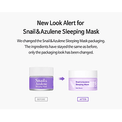 Snail & Azulene Sleeping Mask -80 ml (TIAM) Crema Noctura Calmante y regeneradora rosácea pieles sensibles