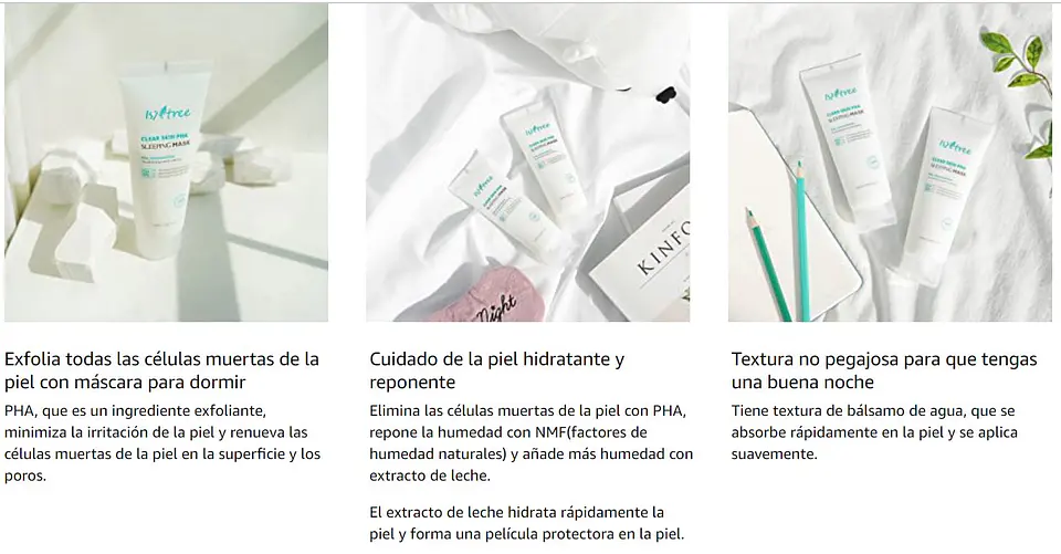 Clear Skin PHA Sleeping Pack (Isntree) - 100ml Mascarilla nocturna exfoliante suave 2
