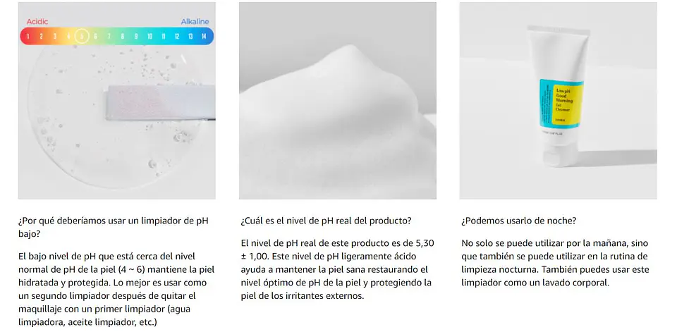 Low pH Good Morning Gel Cleanser (COSRX) - 150 ml  Espuma limpiadora Pieles sensibles 5