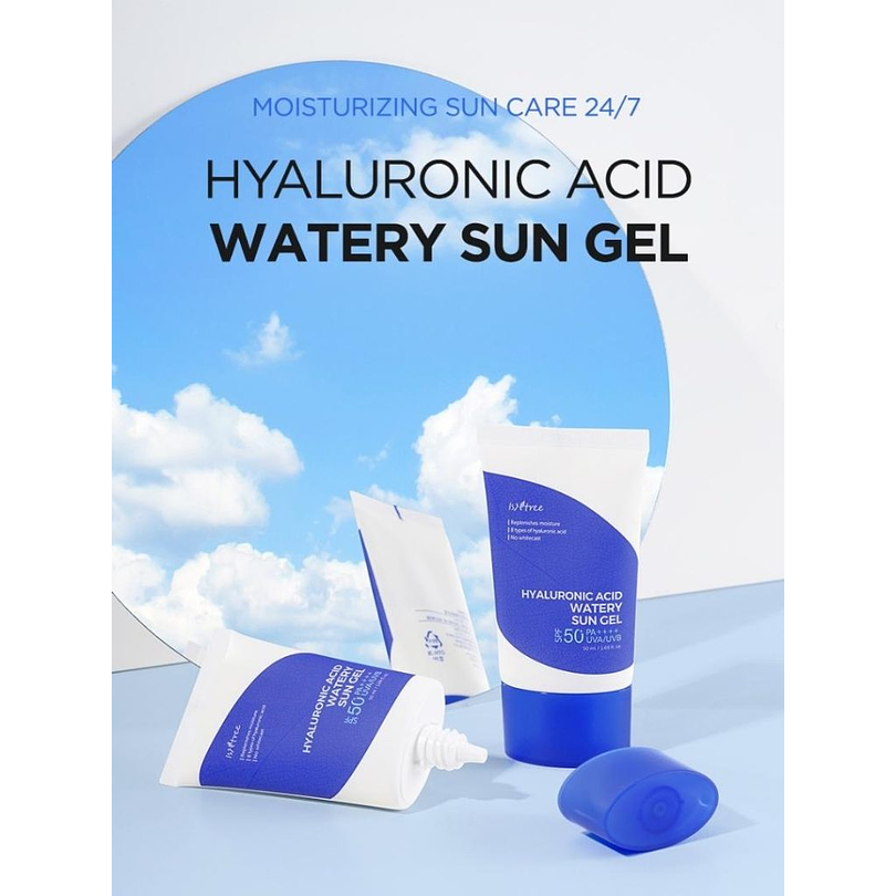 Hyaluronic Acid Watery Sun Gel SPF50+ / PA++++(Isntree) - 50ml Protector solar hidratante muy ligero  2