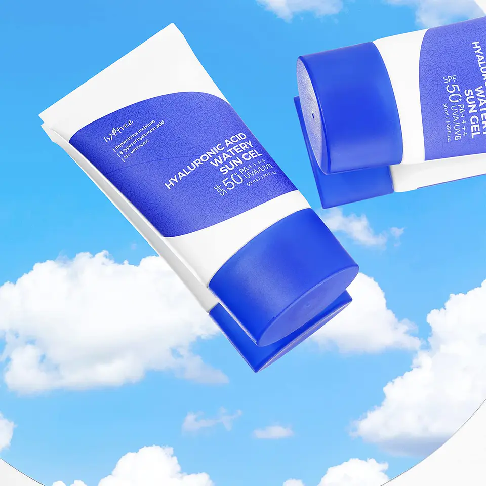 Hyaluronic Acid Watery Sun Gel SPF50+ / PA++++(Isntree) - 50ml Protector solar hidratante muy ligero  9