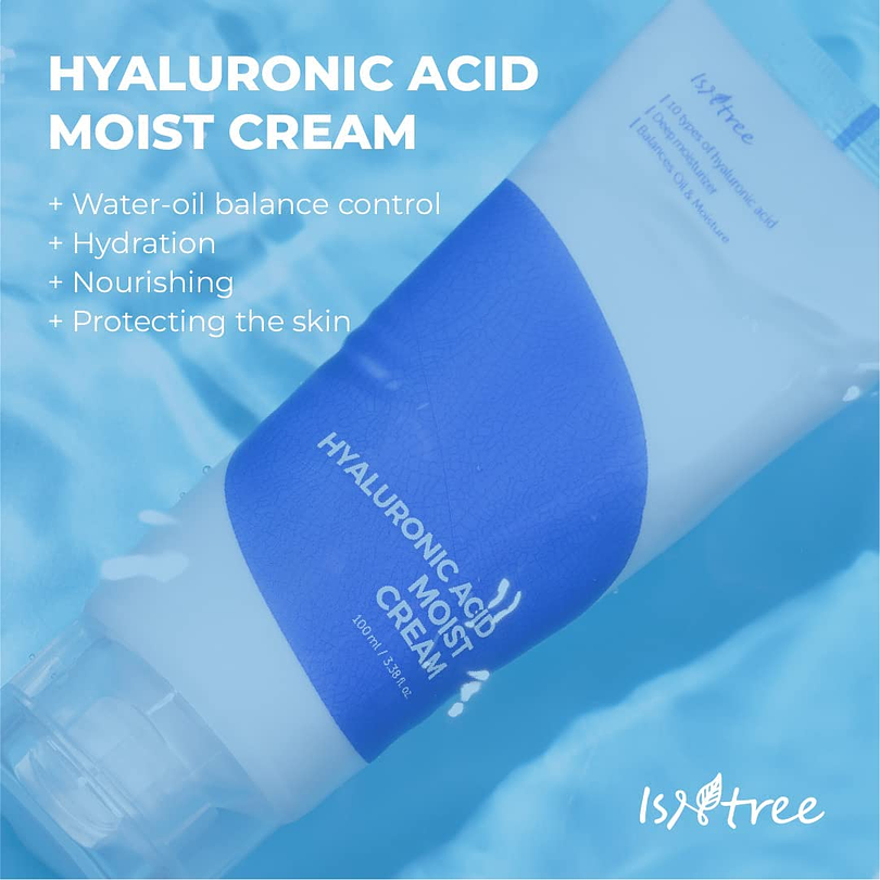 Hyaluronic Acid Moist Cream (Isntree) -100ml Crema hidratante con ácido hialurónico pieles secas y sensibles 7