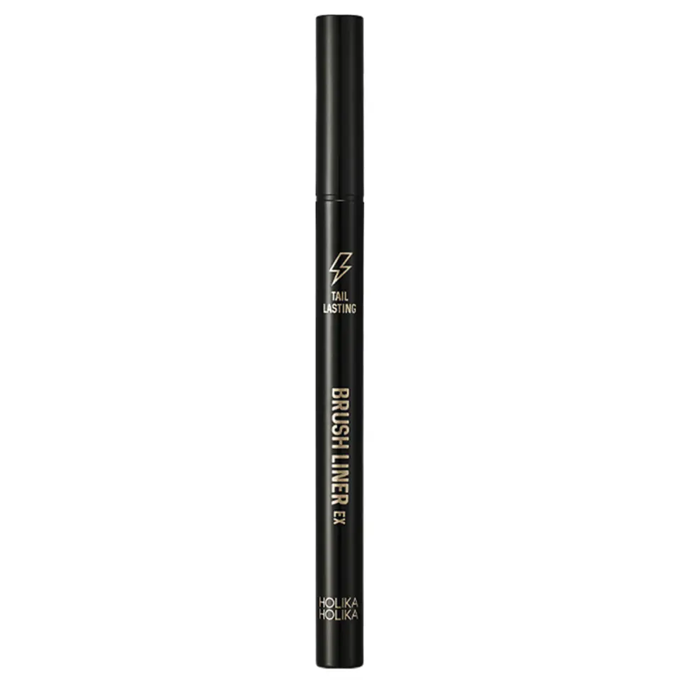 Tail Lasting Brush Liner EX 01 Real Black (Holika Holika)- Delineador líquido tipo plumón a prueba de agua 7