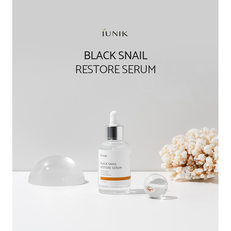 Black Snail Restore Serum (IUNIK) - 50ml Serum 70% Baba de caracol  2