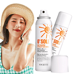 O'Sole No water UV Silky Sun Spray -100ml (Societte) Protector solar en aerosol no pegajoso