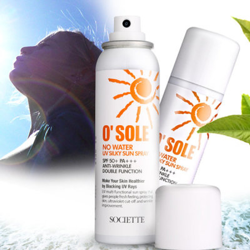 O'Sole No water UV Silky Sun Spray -100ml (Societte) Protector solar en aerosol no pegajoso 5