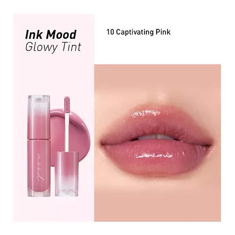 Ink Mood Glowy Tint (Peripera) - 4ml Tintes de labios con brillo
