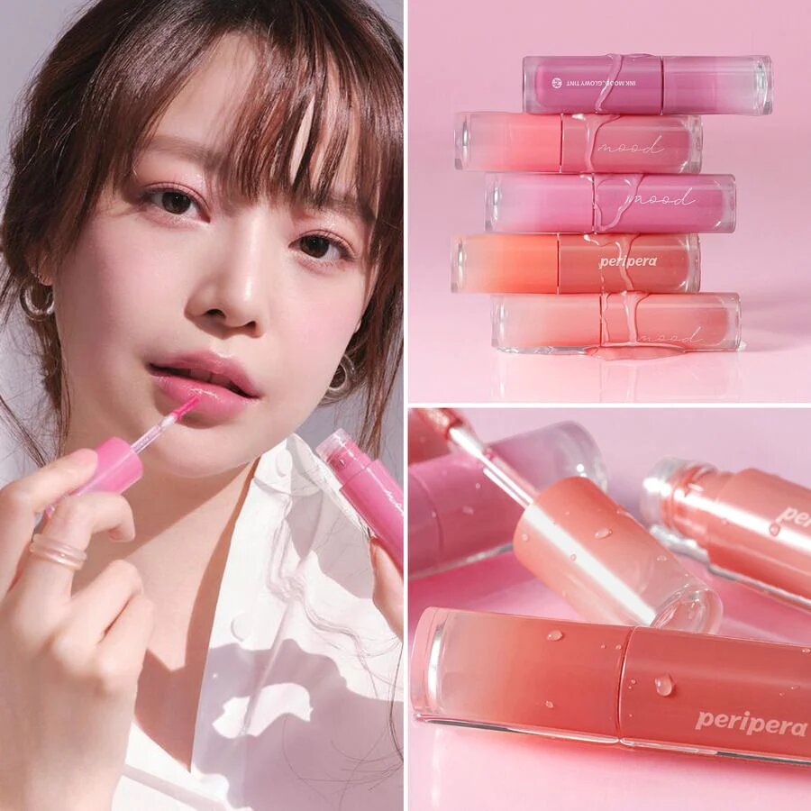 Peripera Ink Mood Glowy Tint (Peripera) - 4ml Tintes de labios con brillo