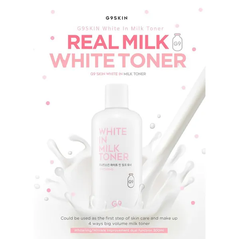 White in Milk Toner 300 ml (G9 Skin) - 300ml Tónico aclarante con proteínas de leche 8