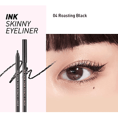 PREVENTA Ink Thin Thin Pencil Liner (Peripera) 04 Roasting Black -  Delineador Líquido negro