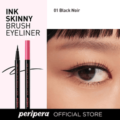 PREVENTA Peripera Ink Thin Thin Brush Liner 001 Black Noir (Peripera) - Delineador líquido negro