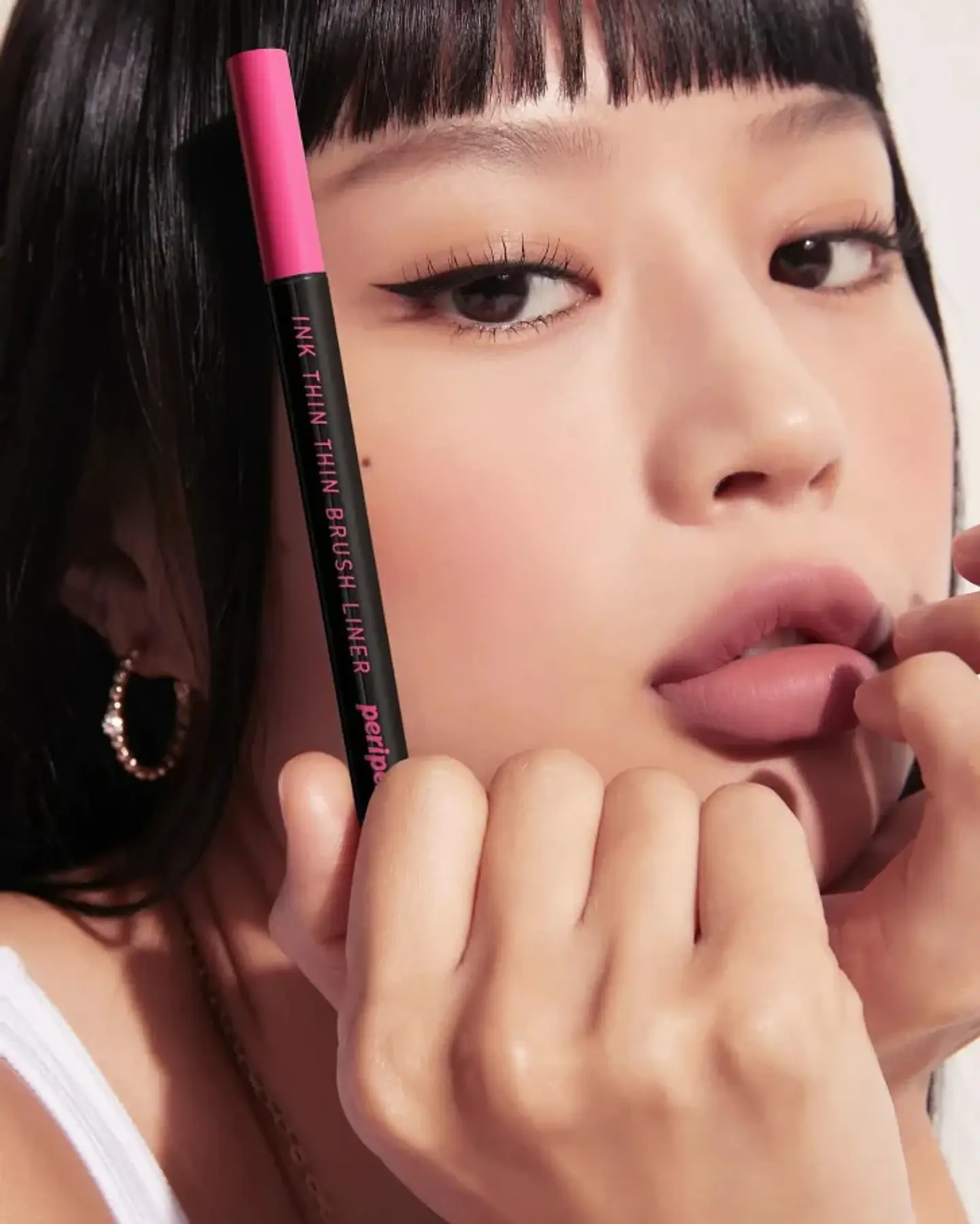 Ink Thin Thin Brush Liner Black (Peripera) - Delineador líquido negro 4