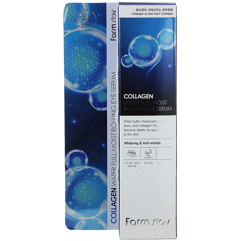 Collagen Water Full Moist Rolling Eye Serum (Farm Stay) – 25ml Suero de contorno de ojos antiedad roll on 11