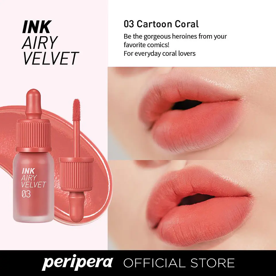 Tintes para labios Ink Velvet - Normal, Airy, Nude (Peripera) -8ml 33