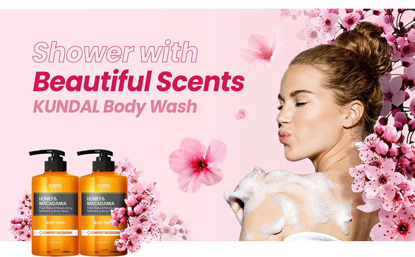 Body Wash Cherry Blossom (Kundal) -500ml Gel de ducha corporal 42% aloe vera 1
