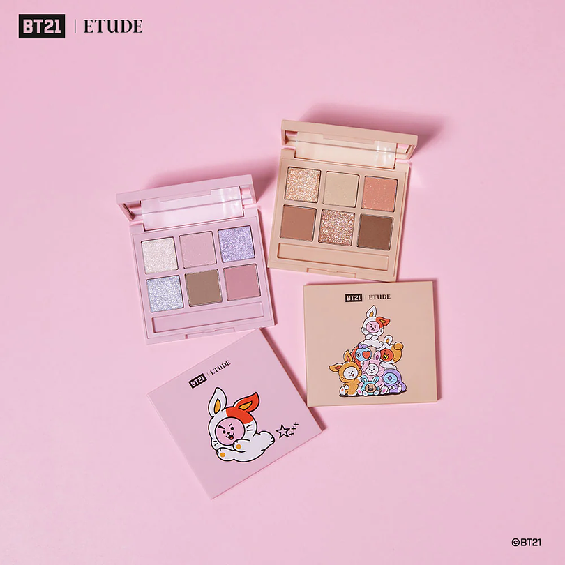 Play Color Eyes BT21 #1 Cooky on Top (Etude House)- Paleta de sombras edición limitada BT21 Cooky BTS 2