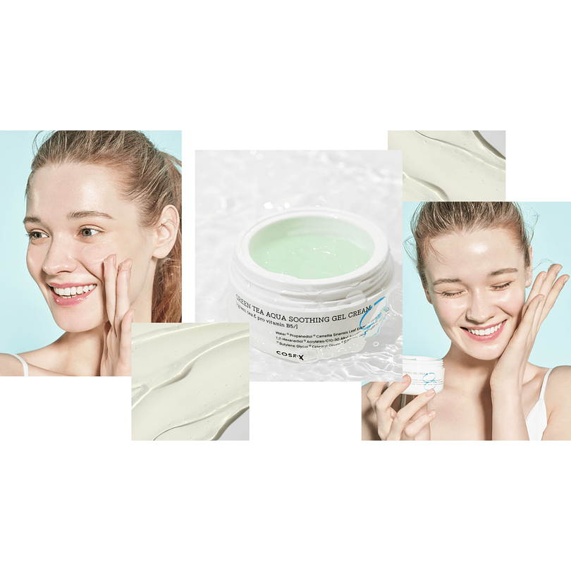 Green Tea Aqua Soothing Gel Cream (COSRX) -50ml Crema hidratante ligera pieles mixtas/ grasas té verde 2