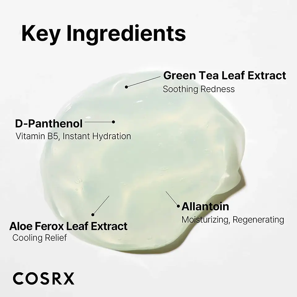 Green Tea Aqua Soothing Gel Cream (COSRX) -50ml Crema hidratante ligera pieles mixtas/ grasas té verde 7