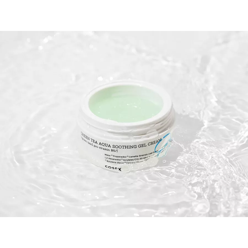 Green Tea Aqua Soothing Gel Cream (COSRX) -50ml Crema hidratante ligera pieles mixtas/ grasas té verde 10