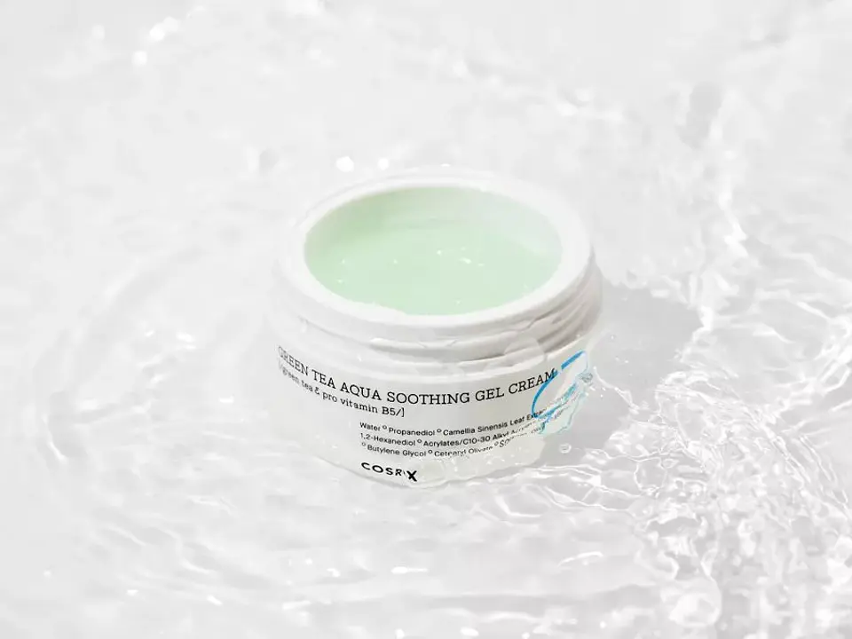 Green Tea Aqua Soothing Gel Cream (COSRX) -50ml Crema hidratante ligera pieles mixtas/ grasas té verde 10