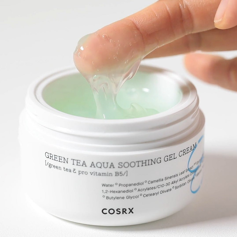 Green Tea Aqua Soothing Gel Cream (COSRX) -50ml Crema hidratante ligera pieles mixtas/ grasas té verde 1