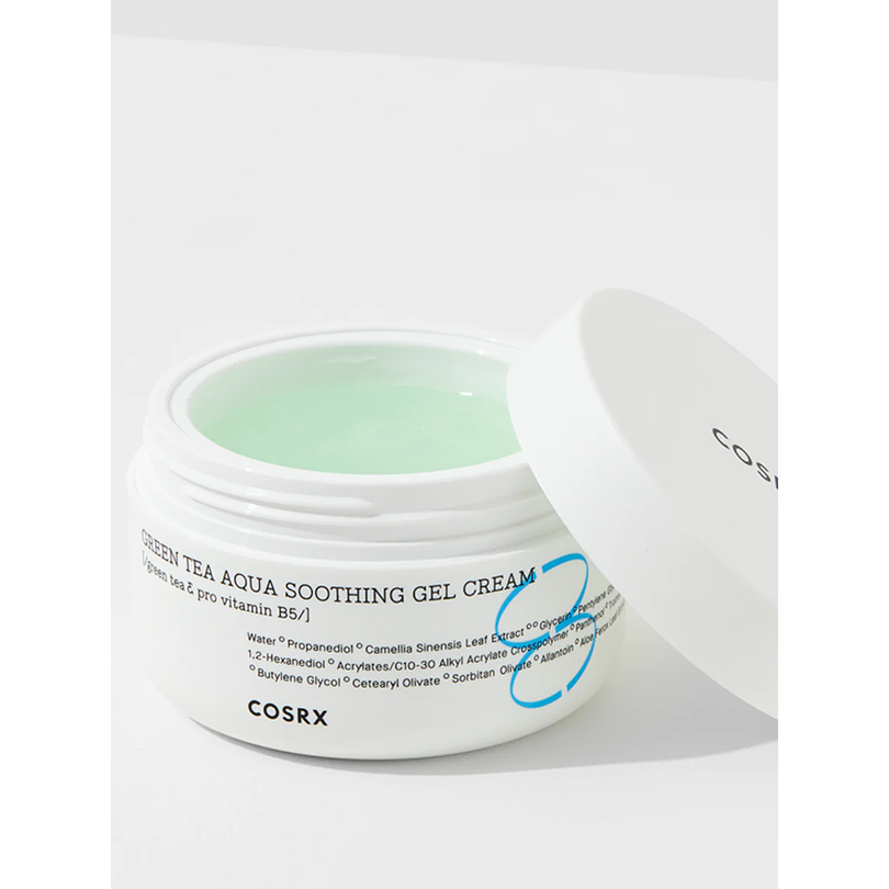 Green Tea Aqua Soothing Gel Cream (COSRX) -50ml Crema hidratante ligera pieles mixtas/ grasas té verde 12