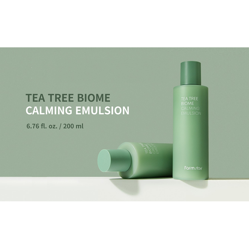 Tea Tree Biome Calming Emulsion (Farm Stay) - 200ml  Loción calmante pieles grasas y sensibles 1