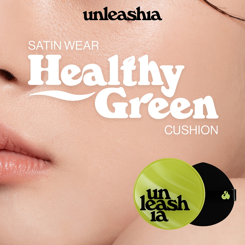 Satin Wear Healthy Green Cushion SPF30 PA++ (Unleashia) Base ligera iluminadora 3