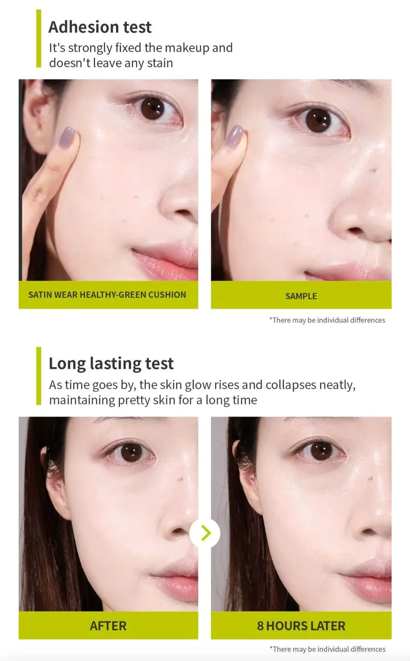 Satin Wear Healthy Green Cushion SPF30 PA++ (Unleashia) Base ligera iluminadora 5
