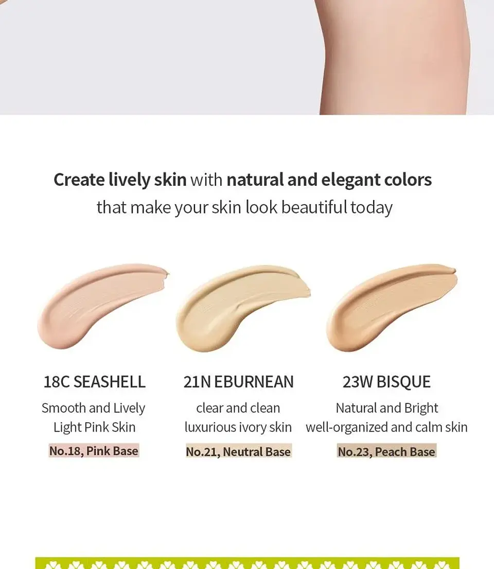 Satin Wear Healthy Green Cushion SPF30 PA++ (Unleashia) Base ligera iluminadora 9