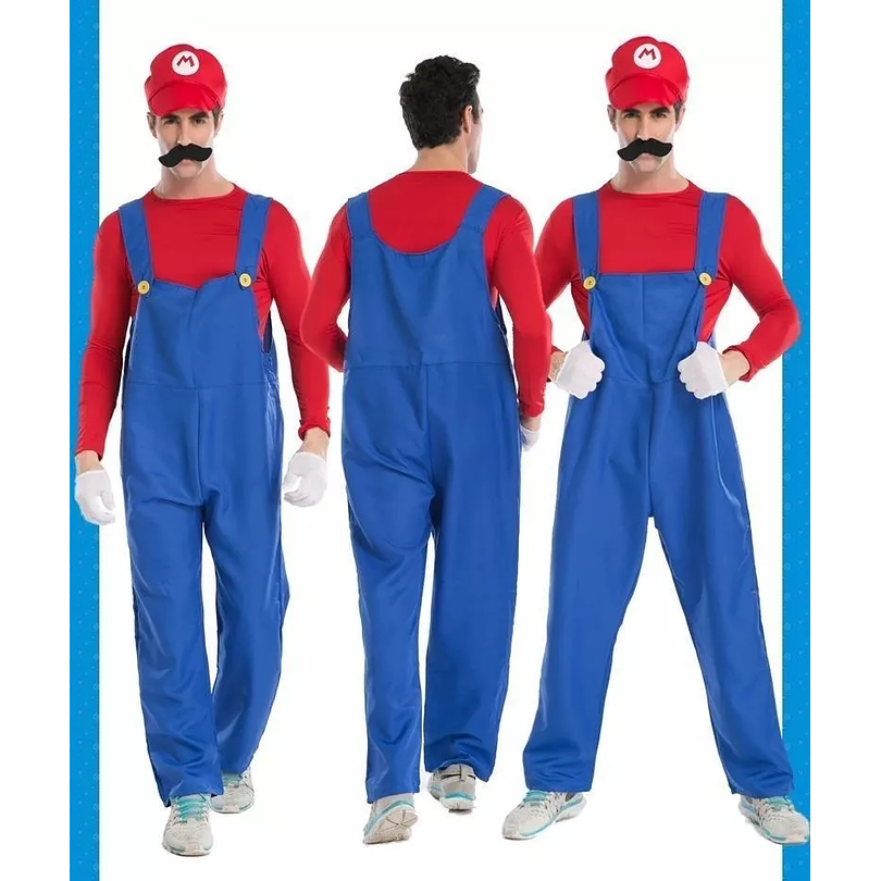 Disfraz Halloween Mario Bross Hombre Mujer Adulto 1