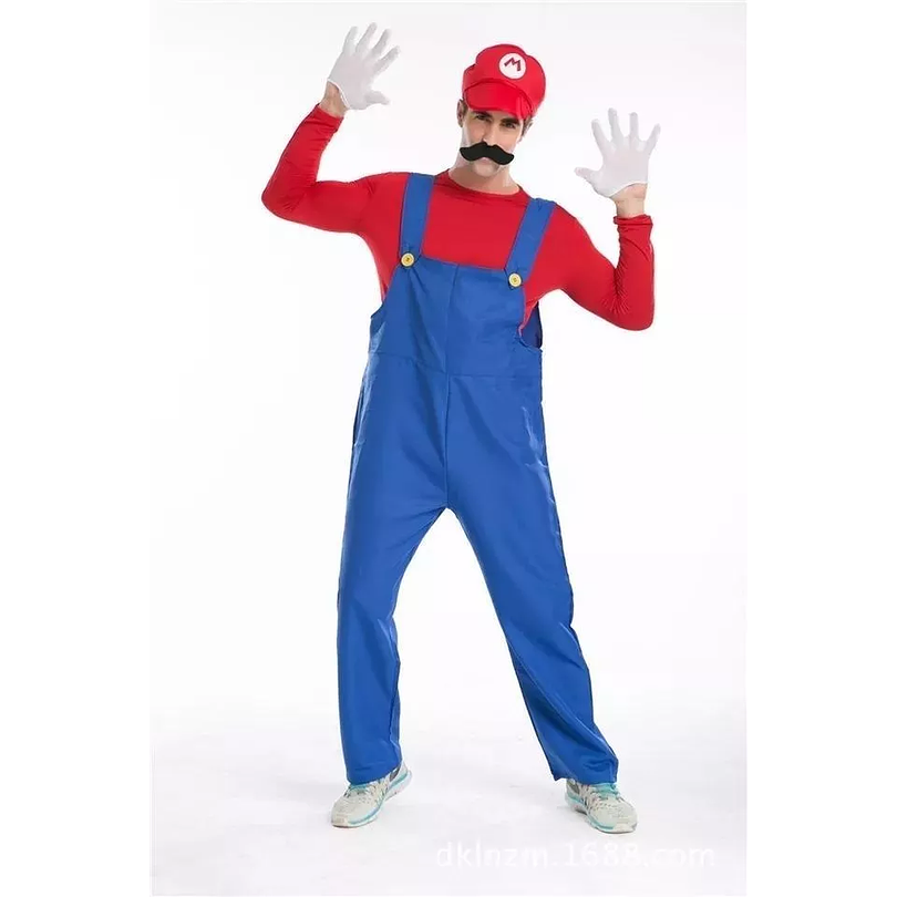 Disfraz Halloween Mario Bross Hombre Mujer Adulto 2