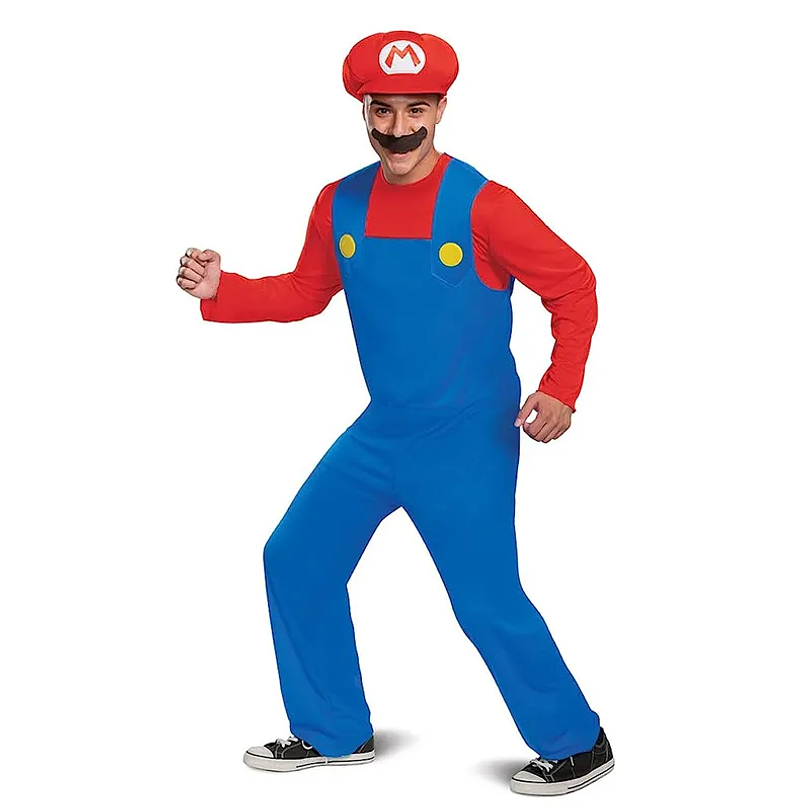 Disfraz Halloween Mario Bross Hombre Mujer Adulto