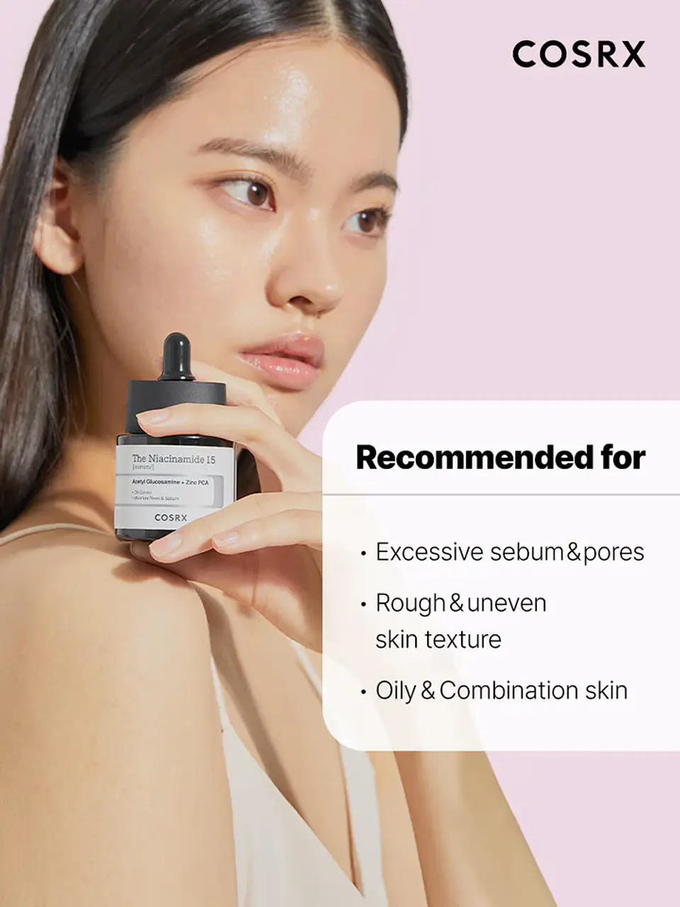 The Niacinamide 15 Serum (COSRX) -20ml Serum aclarante anti imperfecciones 15% niacinamida  y 1% zinc 12