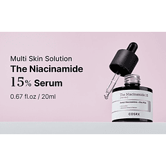 The Niacinamide 15 Serum (COSRX) -20ml Serum aclarante anti imperfecciones 15% niacinamida  y 1% zinc