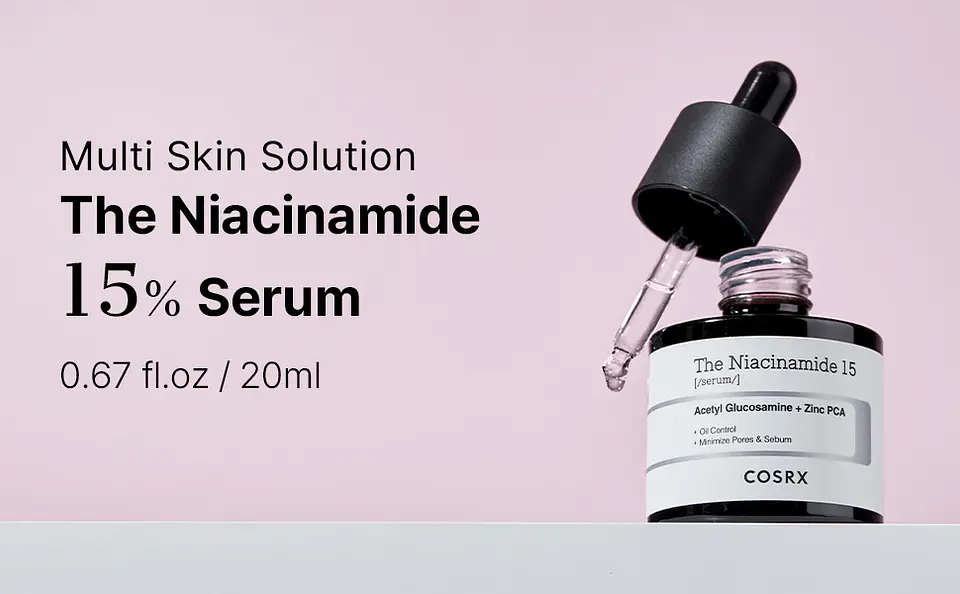 The Niacinamide 15 Serum (COSRX) -20ml Serum aclarante anti imperfecciones 15% niacinamida  y 1% zinc 2