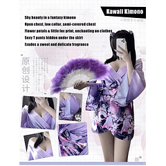 Disfraz Halloween Cosplay Kimono Mujer Adulto Talla S