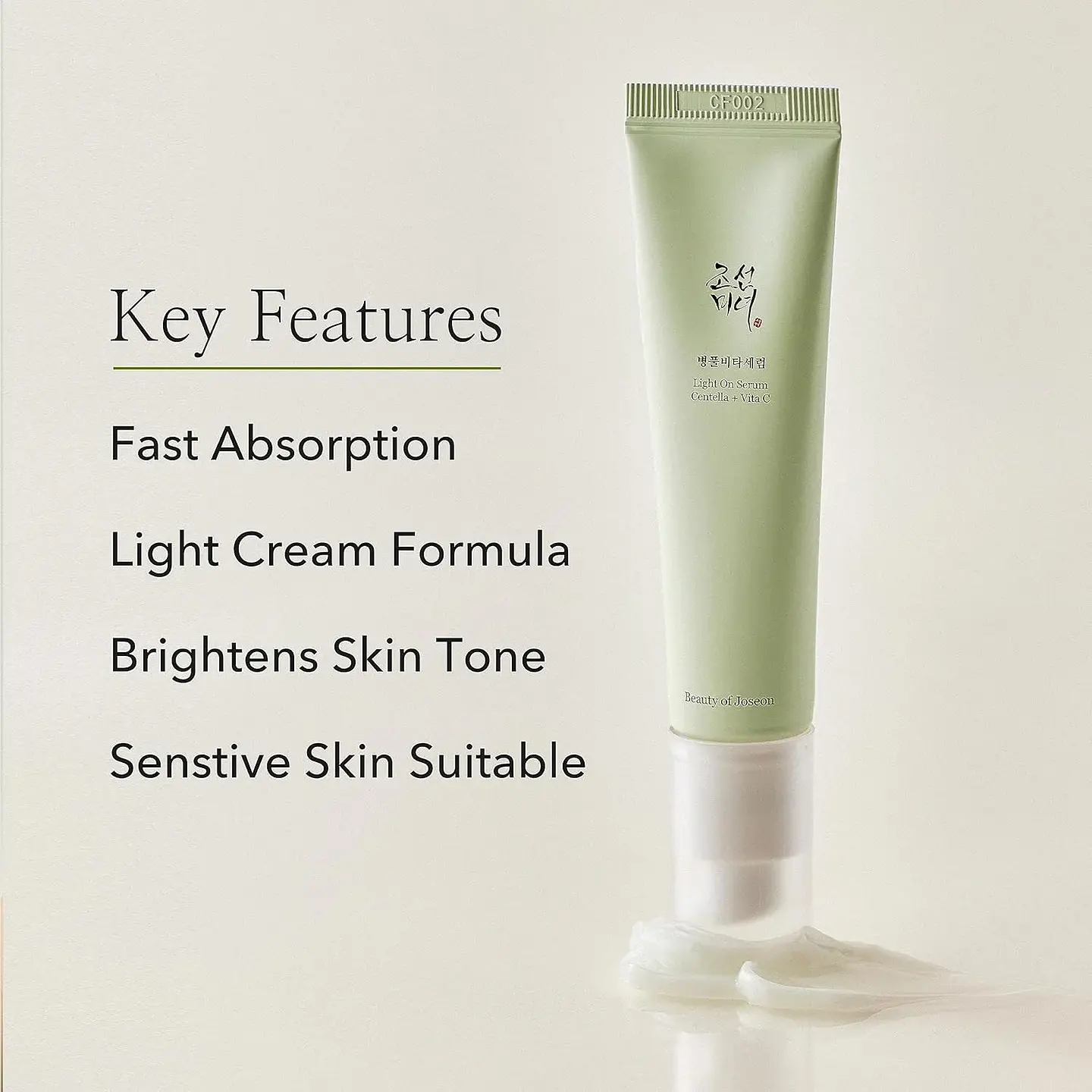 Light On Serum : Centella + Vita C 30ml (Beauty of Joseon) - 30ml Serum aclarante y calmante 10% vitamina C  3